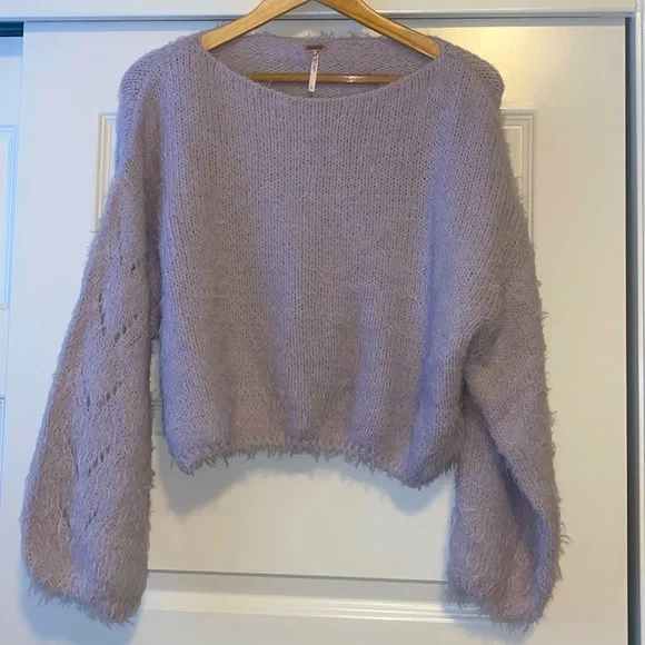 Free People Flurry Sweater NWOT In Lilac Frost - Picture 2 of 8